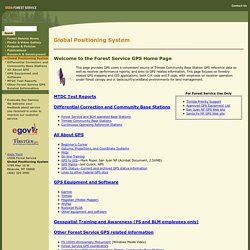 USDA Forest Service Global Positioning System: Home Page