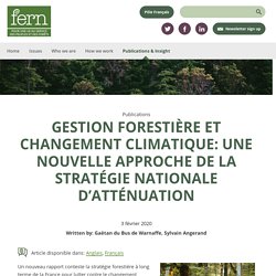 Gestion forestière et changement climatique: une nouvelle approche de la stratégie nationale d’atténuation - Fern