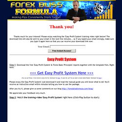 Forex Bliss Formula - Reliable Forex Systems to Make Pips
