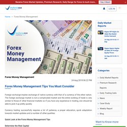 Forex Money Management Tips You Must Consider