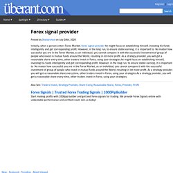 Forex signal provider