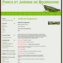 Jardin de Forgeneuve - Parcs et Jardins de Bourgogne