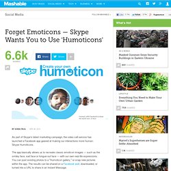 Skype Wants You to Use 'Humoticons'