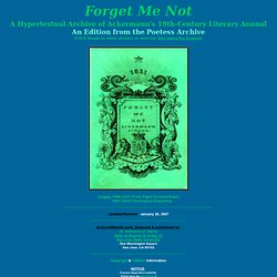 Forget Me Not: A Hypertextual Archive