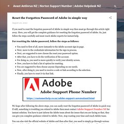 Reset the Forgotten Password of Adobe in simple way