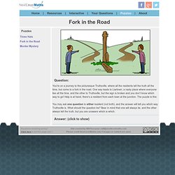 Fork in the Road puzzle