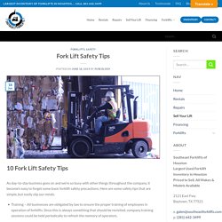 Fork Lift Safety Tips