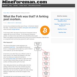 What the Fork was that? A forking post mortem.