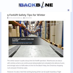 5 Forklift Safety Tips for Winter - Lakeport Metalcraft Inc.