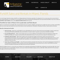Forklift Sales and Rentals