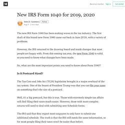 New IRS Form 1040 for 2019, 2020 - Debra D. Castleberry - Medium