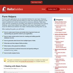 Rails Form helpers