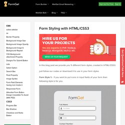 Form Styling with HTML/CSS3