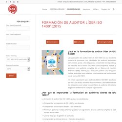 Formación de auditor líder ISO 14001:2015 - IAS Latin America