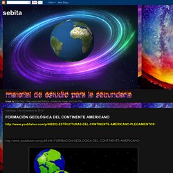 sebita: FORMACIÓN GEOLÓGICA DEL CONTINENTE AMERICANO