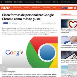 Formas de personalizar Google Chrome