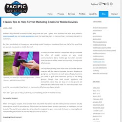 4 Quick Tips to Help Format Marketing Emails for Mobile Devices