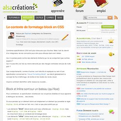 Le contexte de formatage block en CSS