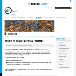 banque de données Benton formatée — Site des ressources d'ACCES pour enseigner les Sciences de la Vie et de la Terre