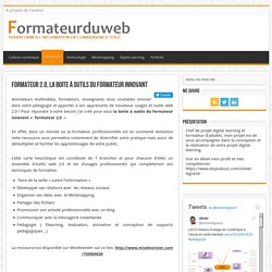 Formateur 2.0, la boite à outils du formateur innovant