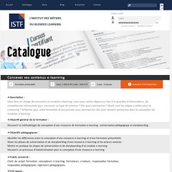 Formation de formateurs en ingénierie e-learning, présentiel et blended learning - Concevez vos contenus e-learning