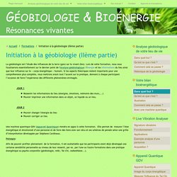 Formation à la géobiologie
