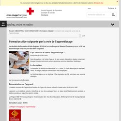 Formation Aide-soignante par la voie de l’apprentissage - Institut de formation Croix-Rouge - Occitanie