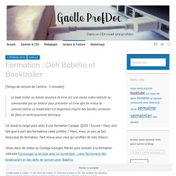 Formation : Défi Babelio et Booktrailer – Gaëlle ProfDoc
