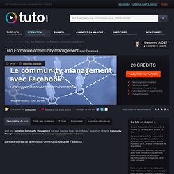 formation community management avec Facebook sur Tuto