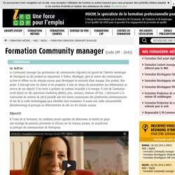 Formation Community manager