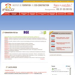 FORMATION à L'ECOCONSTRUCTION : IFECO