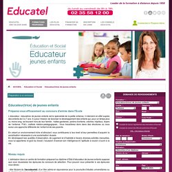Formation petite enfance Educatel : Educateur de jeunes enfants, éducatrice petite enfance