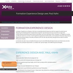 Formation Experience Design avec Paul Kahn - Xebia Training