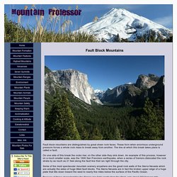 Formation of Fault Block Mountains