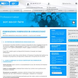 Formation Formateur Consultant - Sipca Formation