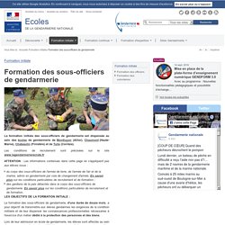 Formation des sous-officiers de gendarmerie
