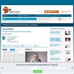 Formation intensive d'écrivain (e-learning)