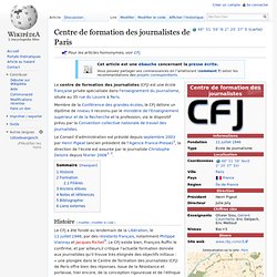 Centre de formation des journalistes de Paris