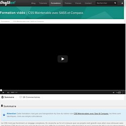 Formation vidéo : CSS Maintenable avec SASS et Compass