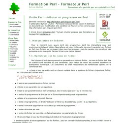 Formation Perl - Guide Perl : manipulation de fichiers