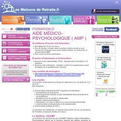 Formation AMP aide médico-psychologique