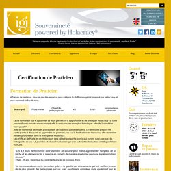 Formation de Praticien - iGi Partners - Holacracy