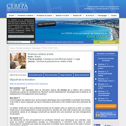 formation Praticien en relation d'aide CERFPA