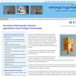 Formation Professorale Intensive Ashtanga Vinyasa Yoga - Ashtanga Yoga Paris