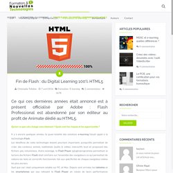 Fin de Flash Player : du Digital Learning 100% HTML5