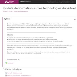 19/07- Module de formation sur les technologies du virtuel