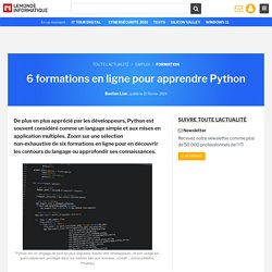 6 formations en ligne pour apprendre Python