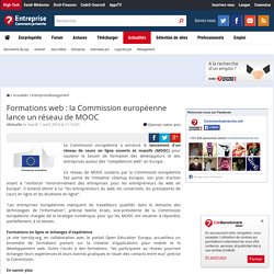 Formations web : la Commission européenne lance un réseau de MOOC