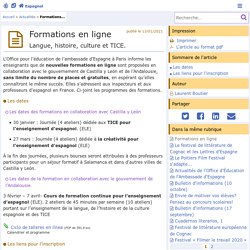 Formations en ligne (Office pour l’éducation de l’ambassade d’Espagne à Paris)