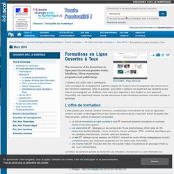 Formations en Ligne Ouvertes à Tous — Enseigner avec le numérique